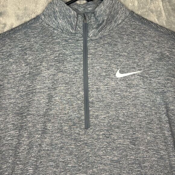 Nike Heathered Light Blue 1/4 Zip Running Lightweight Pullover Size XS - Picture 2 of 10